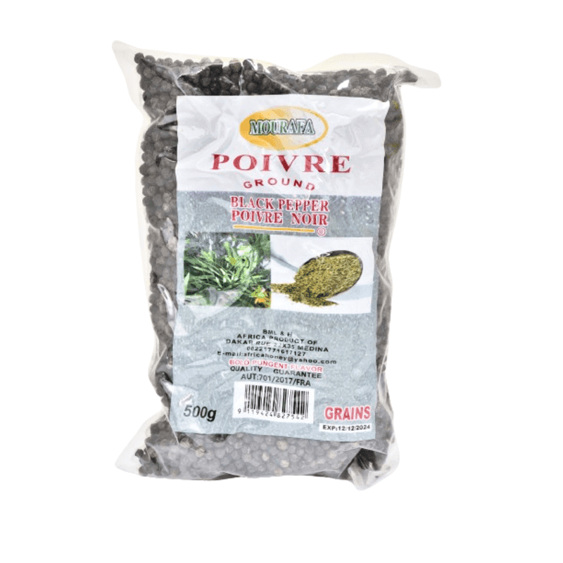 Mourafa poivre noir en grains sachet 500 g