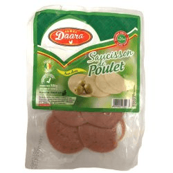 Daara saucisson de poulet en tranches aux olives 100g