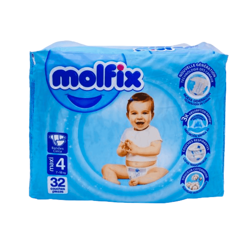 Molfix couches bébé 8 à 18 kg x32 couches