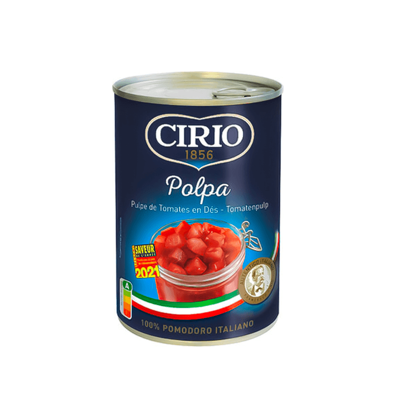 Pulpe de tomate en dés CIRIO la boite de 400g