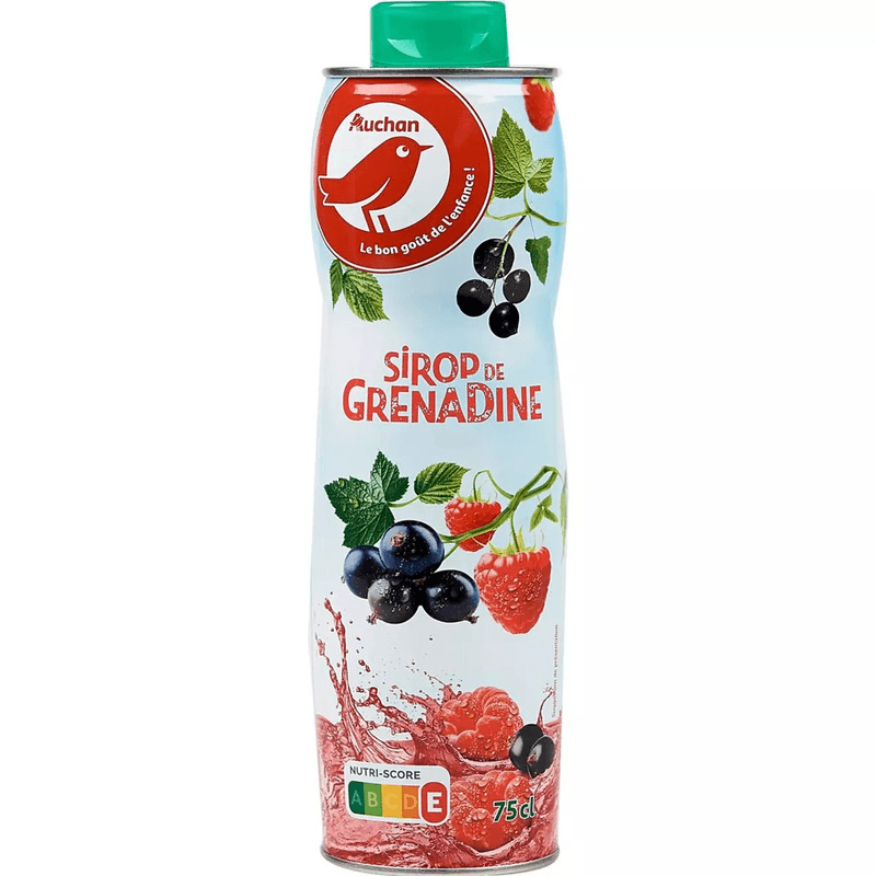 AUCHAN Sirop Grenadine 75CL