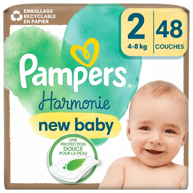 PAMPERS HARMONIE COUCHES TAILLE 2 (4-8kg)
