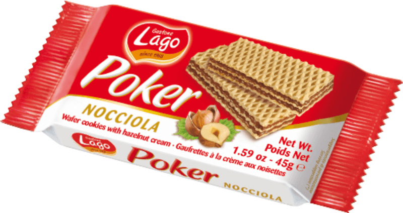 Poker gaufrettes à la crème aux noisettes 45 g