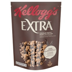 KELLOGG'S Céréales extra chocolat noir noisettes grillées 500g