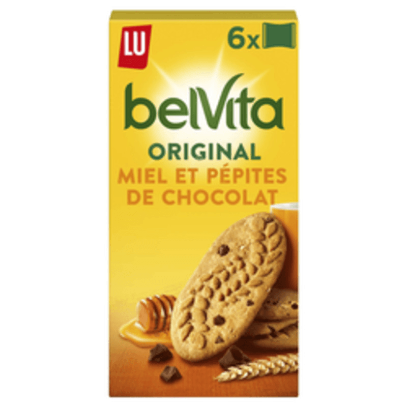 Biscuits petit déjeuner au miel et aux pépites de chocolat Belvita LU 435G