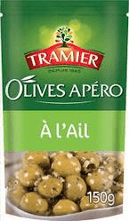 Olives vertes apéro à l'ail TRAMIER 150G