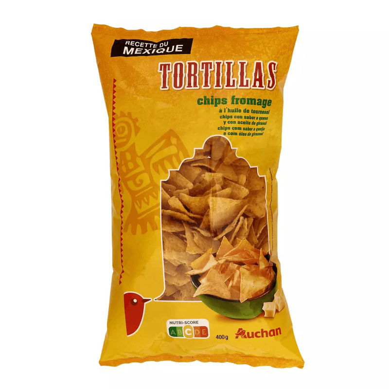 AUCHAN Tortillas au fromage à l'huile de tournesol 400g