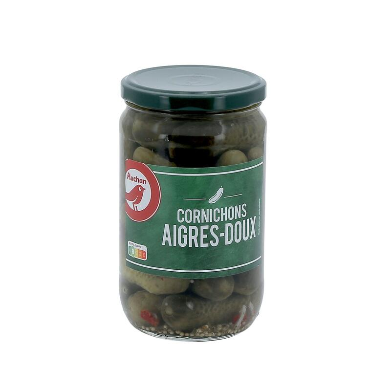 Auchan Cornichon aigresdoux 360G